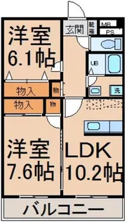 マ・メゾン若草【1階】の間取り
