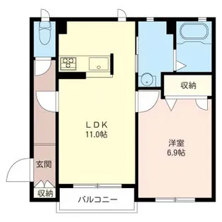 ミルフルールA【1階】の間取り