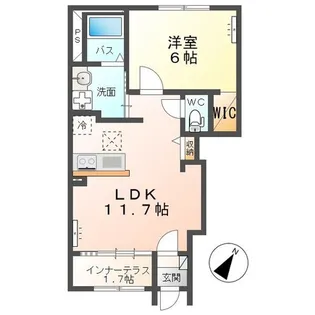 ディモア・ピアッツァ【1階】の間取り