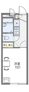 レオパレスセレッソ【1階】の間取り
