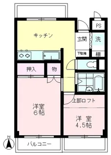 ホワイトハウス25【3階】の間取り