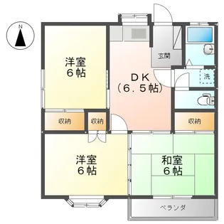 コーポラスまるみA【2階】の間取り