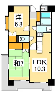 リーセント富沢【7階】の間取り