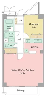 佐鳴湖パークタウンサウス(南館)【2階】の間取り