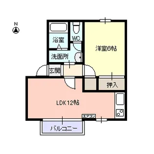 フレグランス・ヴェール【1階】の間取り