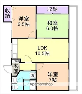 グランドハイツ西浜(304)【3階】の間取り