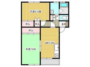 2DKの間取り画像