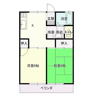 山形県山形市篭田2【アパート】の間取り