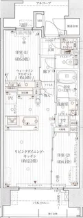 デュオヒルズ城内 1103【11階】の間取り