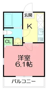 レイディアンス公田【1階】の間取り