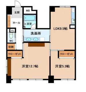 ライオンズマンション富山西町【11階】の間取り