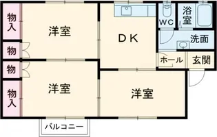 新潟県三条市直江町2【アパート】の間取り
