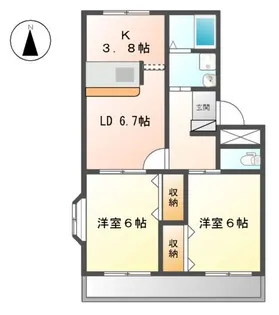 ピュア・エクセレンス【2階】の間取り