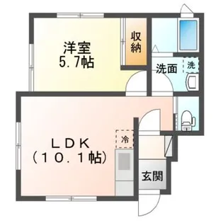 カーサ・ユシェット【1階】の間取り
