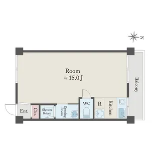 徳永山手ビル【2階】の間取り