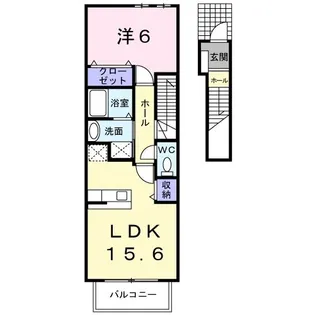 オリーブ・ガーデン【2階】の間取り