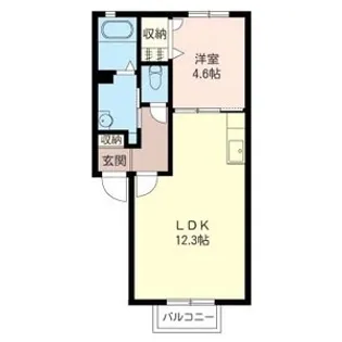 1LDKの間取り画像