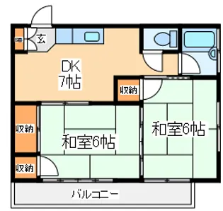 井上コーポ【2階】の間取り