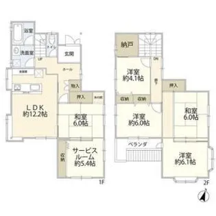 埼玉県所沢市大字下安松【一戸建】の間取り