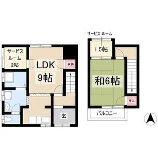 愛知県名古屋市中川区二女子町2【一戸建】の間取り