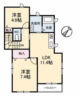 エクセル瑞穂A【2階】の間取り