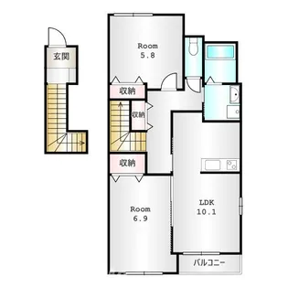 群馬県高崎市日高町【アパート】の間取り