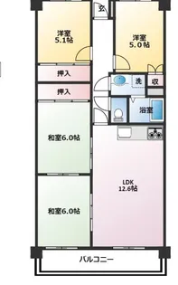 アーネスト能茶山【4階】の間取り