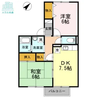 ロイヤルガーデン須田ノ木 E棟【2階】の間取り