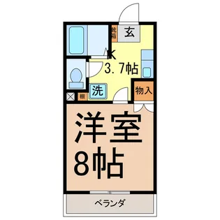 栃木県宇都宮市御幸ケ原町【アパート】の間取り