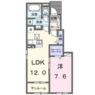 茨城県古河市新久田【アパート】の間取り