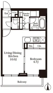 東京都港区南麻布4【マンション】の間取り