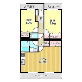 エル・パラシオ【3階】の間取り