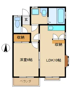ベラカーサセコンド【1階】の間取り