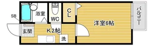1Kの間取り画像