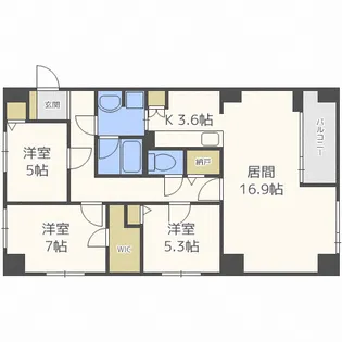 ダイアパレス東札幌II【9階】の間取り
