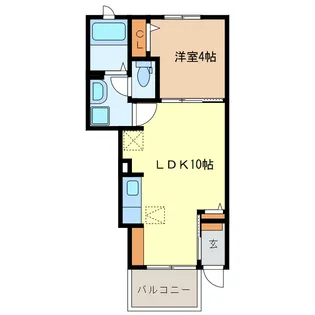ベルハウス一身田【1階】の間取り