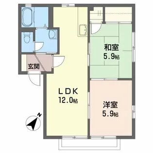 メゾン.ド.エム C【1階】の間取り