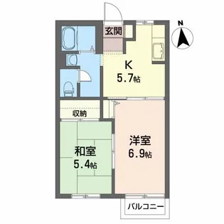 メゾン・ジョワイユ C【2階】の間取り