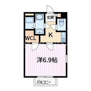 1Kの間取り画像