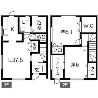 リュミエールB棟【1階】の間取り