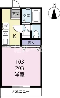 東京都新宿区百人町1【アパート】の間取り