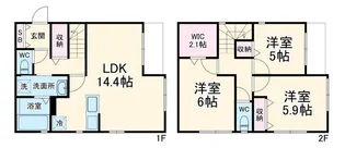 神奈川県藤沢市高倉【一戸建】の間取り
