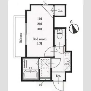 FIORE戸塚壱番館【2階】の間取り
