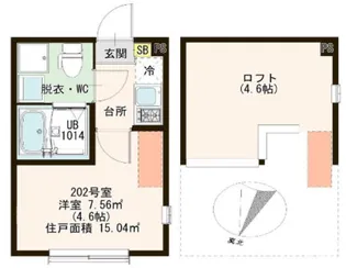 東京都足立区中川2【アパート】の間取り
