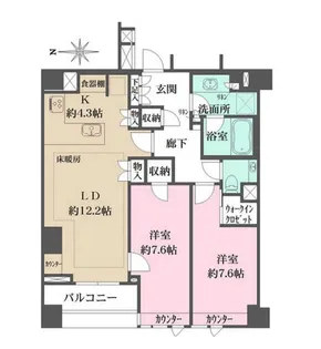 東京都港区高輪4【マンション】の間取り