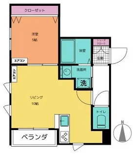 Seagull Court 下馬【2階】の間取り