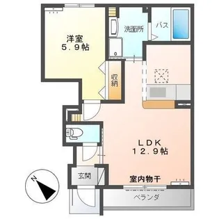 エクセルハイム【1階】の間取り