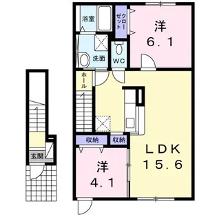 サウザンドファイン大町II【2階】の間取り