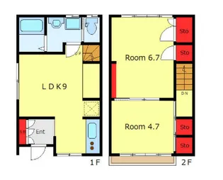 東京都中央区佃2【一戸建】の間取り