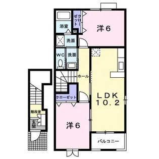 ラ・コリーナB【2階】の間取り